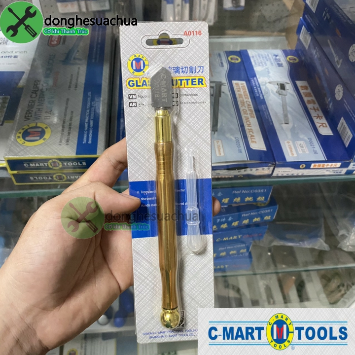 Dao cắt kính C-mart A0116 cán kim loại