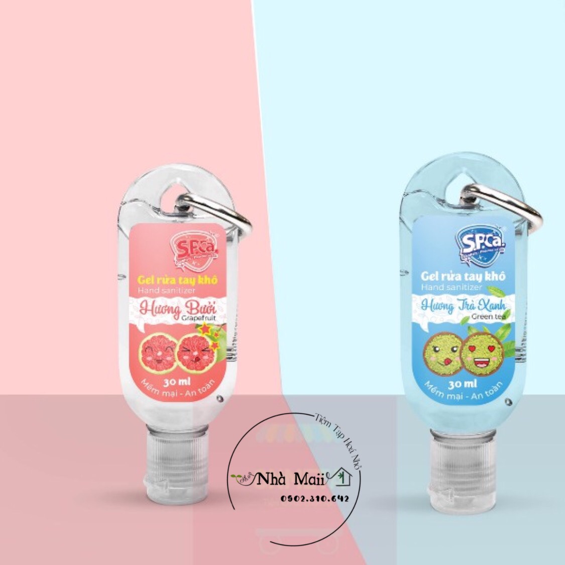 💥 GEL RỬA TAY KHÔ 30ML MÓC TREO - S.P.CA 💥