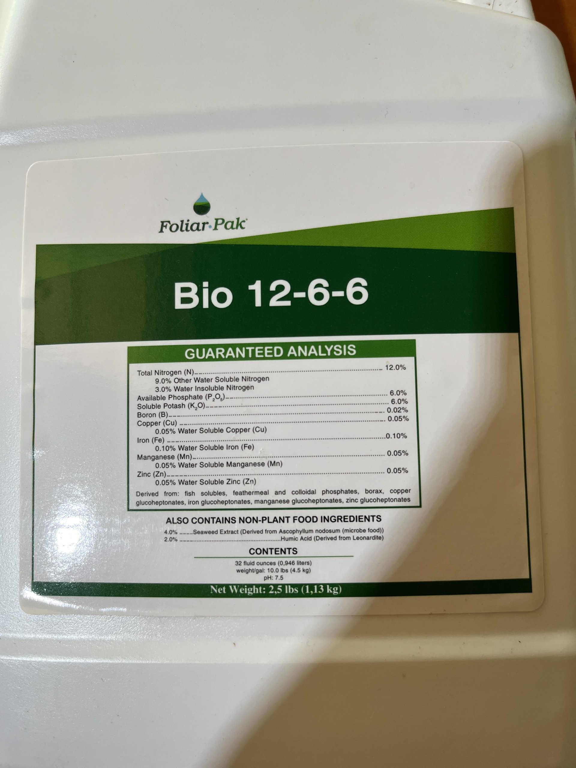 Phân Bón Lá hỗn hợp NPK Bio 12-6-6