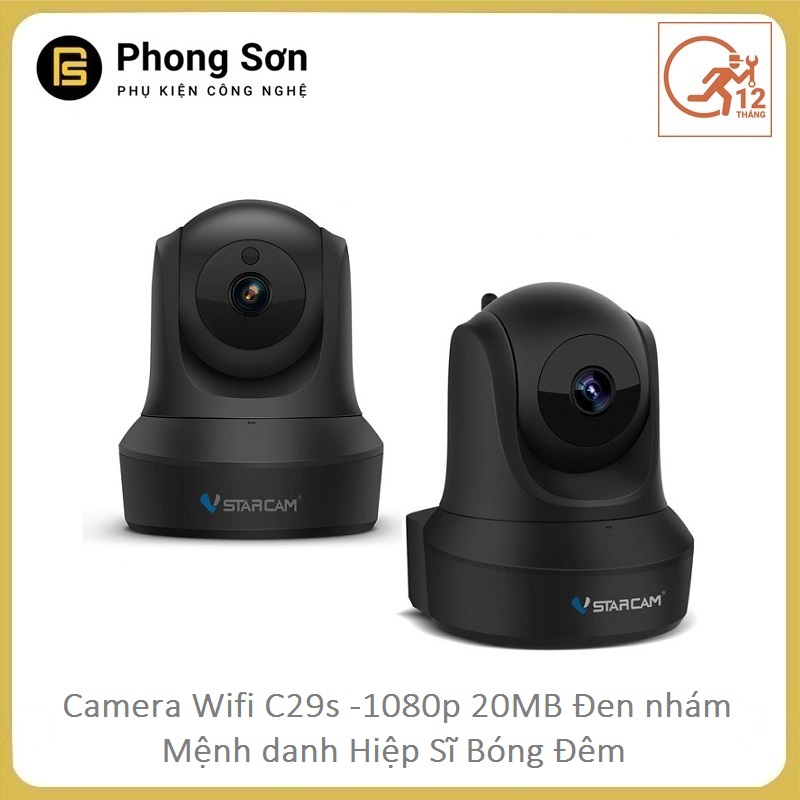 Camera Wifi IP C29s FHD 1080p Vstarcam (Hiệp sĩ bóng đêm)