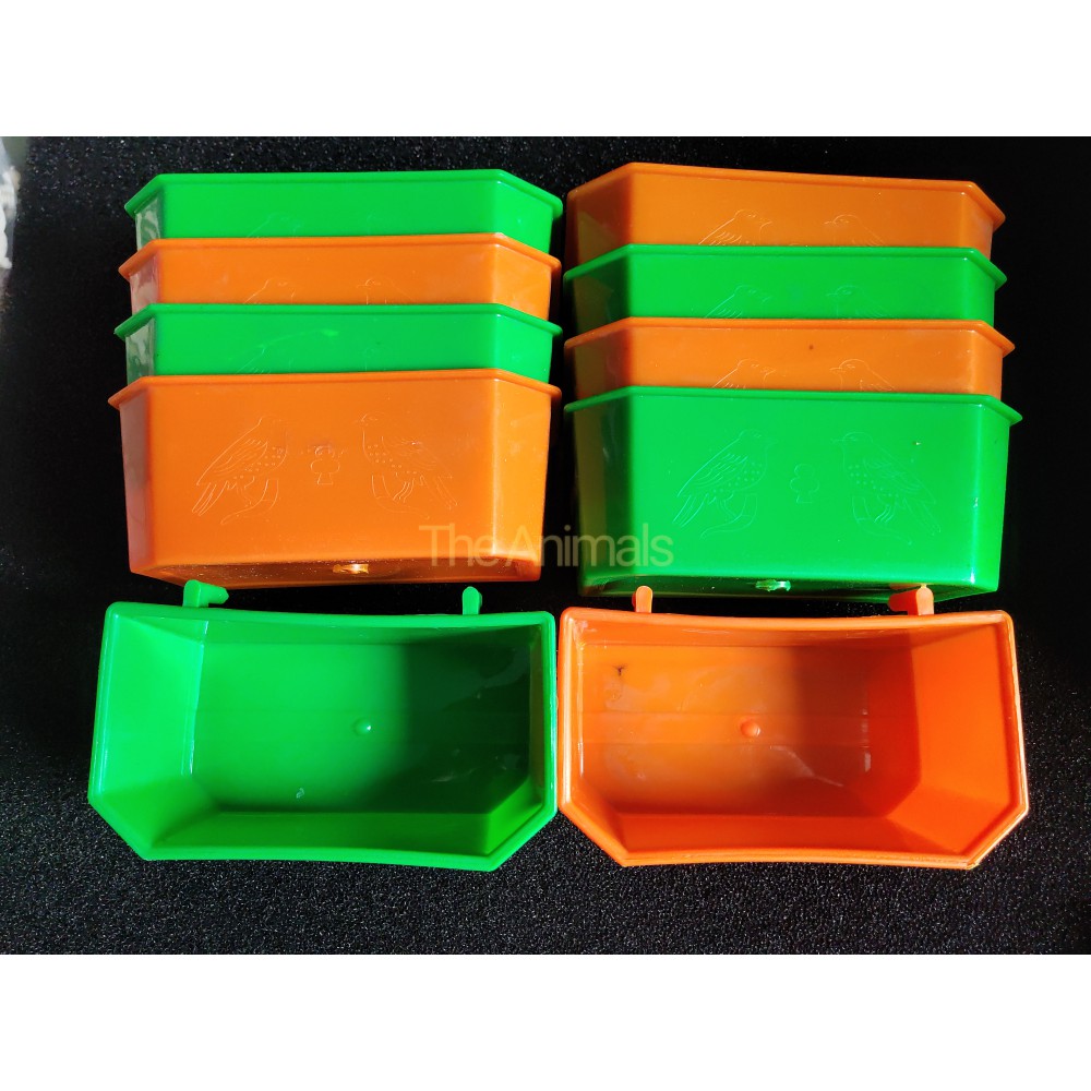 [HCM][Combo 10 cái] Máng đựng thức ăn cho chim vẹt (20x8cm)