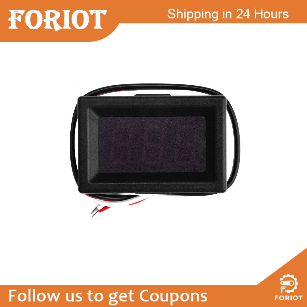 Foriot Vôn Kế Kỹ Thuật Số 0.36 Inch DC 3-30V Thiết Bị Kiểm Tra Điện Áp Đồng Hồ Đo Điện Áp 3 Dây Màn Hình LED Cho Xe Hơi Gắn Bảng Điều Khiển Động Cơ