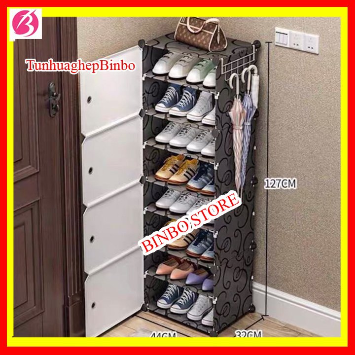 Tủ nhựa để giày dép kiểu mới 10 ngăn để được 20 đôi giày-Tủ giày dép thông minh