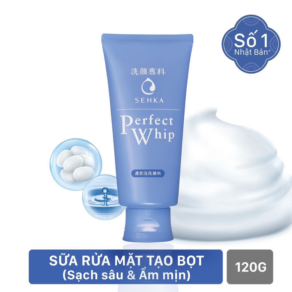 Sửa rửa mặt tạo bọt Senka Perfect Whip 120g