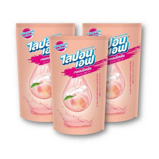 COMBO 3 BỊCH NƯỚC RỬA CHÉN LIPON 500ML TRÁI ĐÀO THÁI LAN