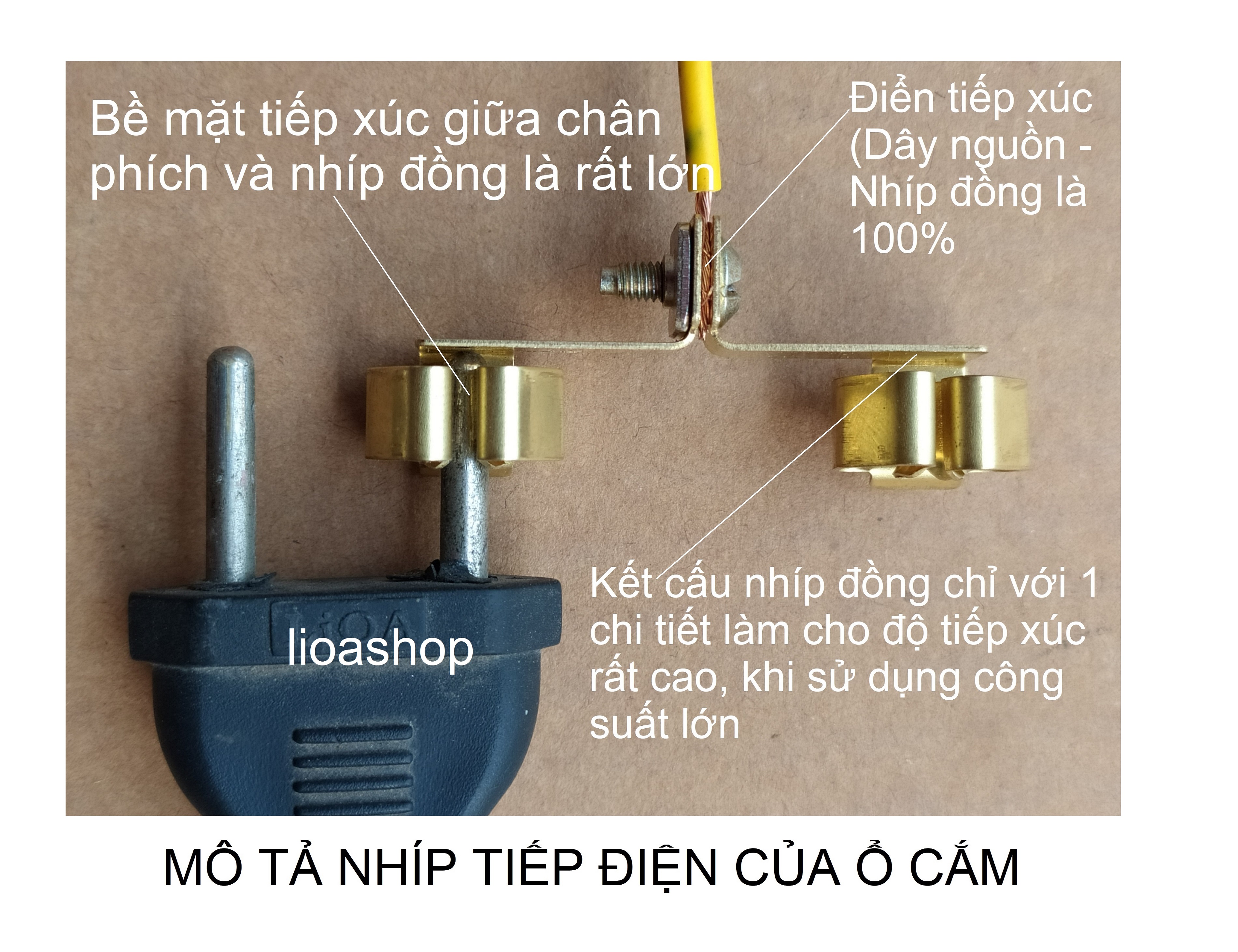 COMBO Ổ ĐƠN 2 CHẤU VUÔNG LiOA - LẮP NỔI.