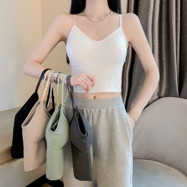 Áo hai dây crotop đan dây lưng có mút ngực co dãn 4 chiều