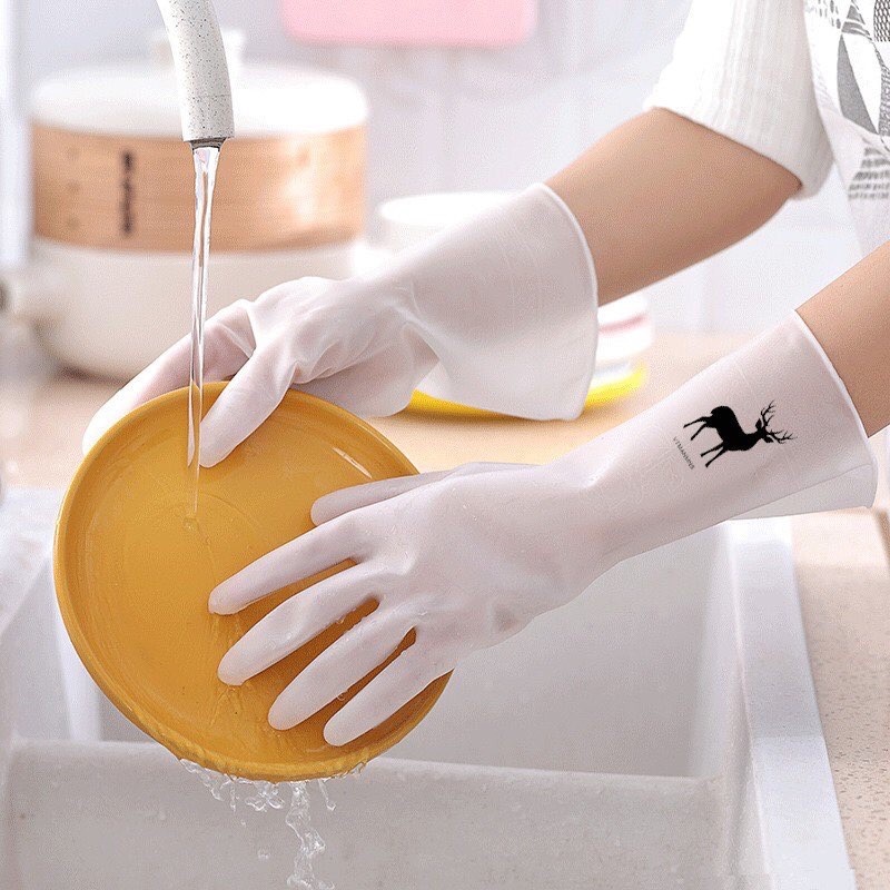 Găng tay cao su siêu dai hình con hươu đàn hồi tốt chống rách, bao tay rửa chén, bao tay cao su rửa chén, bao tay cao su siêu dai, găng tay cao su con hươu, bao tay siêu dai