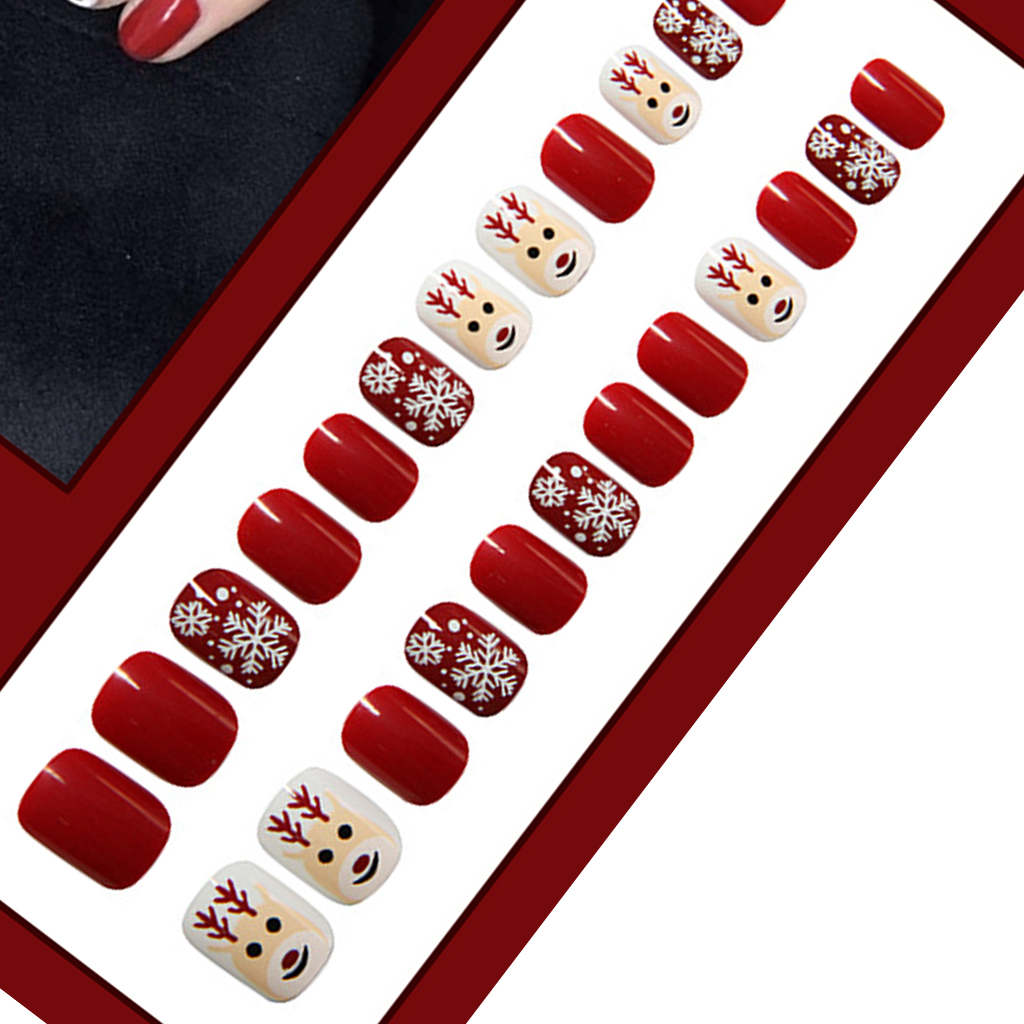 Hộp 24 móng tay giả dáng dài, nail giả mẫu mới về Kinakino phukienlamdep