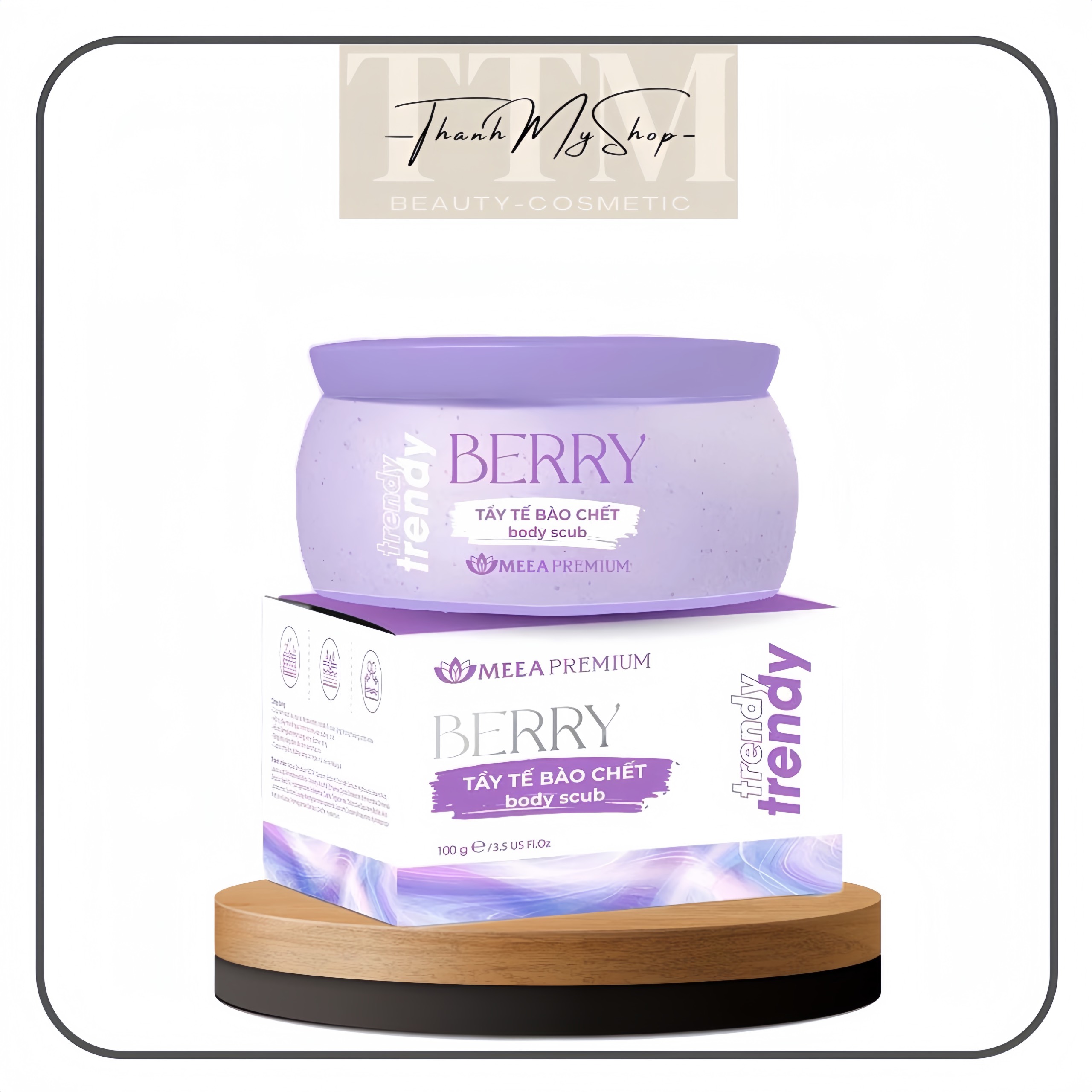 Tẩy tế bào da chết berry body trendy - meea premium