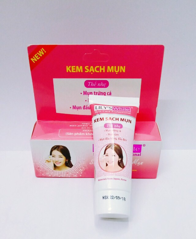 Kem trắng da mặt giảm mụn trắng da giảm thâm nám Lily’s White BonBen Shop