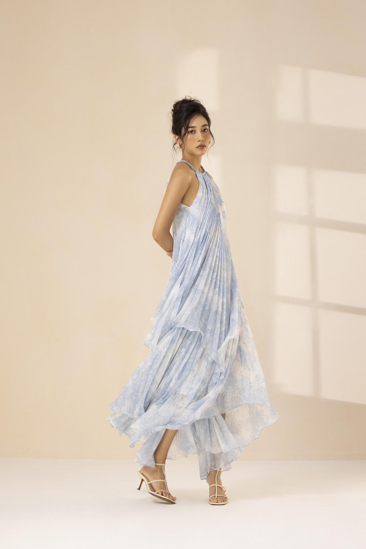 Des Fleurs - Váy xoè dập ly dài Ciel Pleated