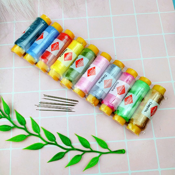 [HCM]2 cuộn chỉ may đồ màu trắng và đen Agfa