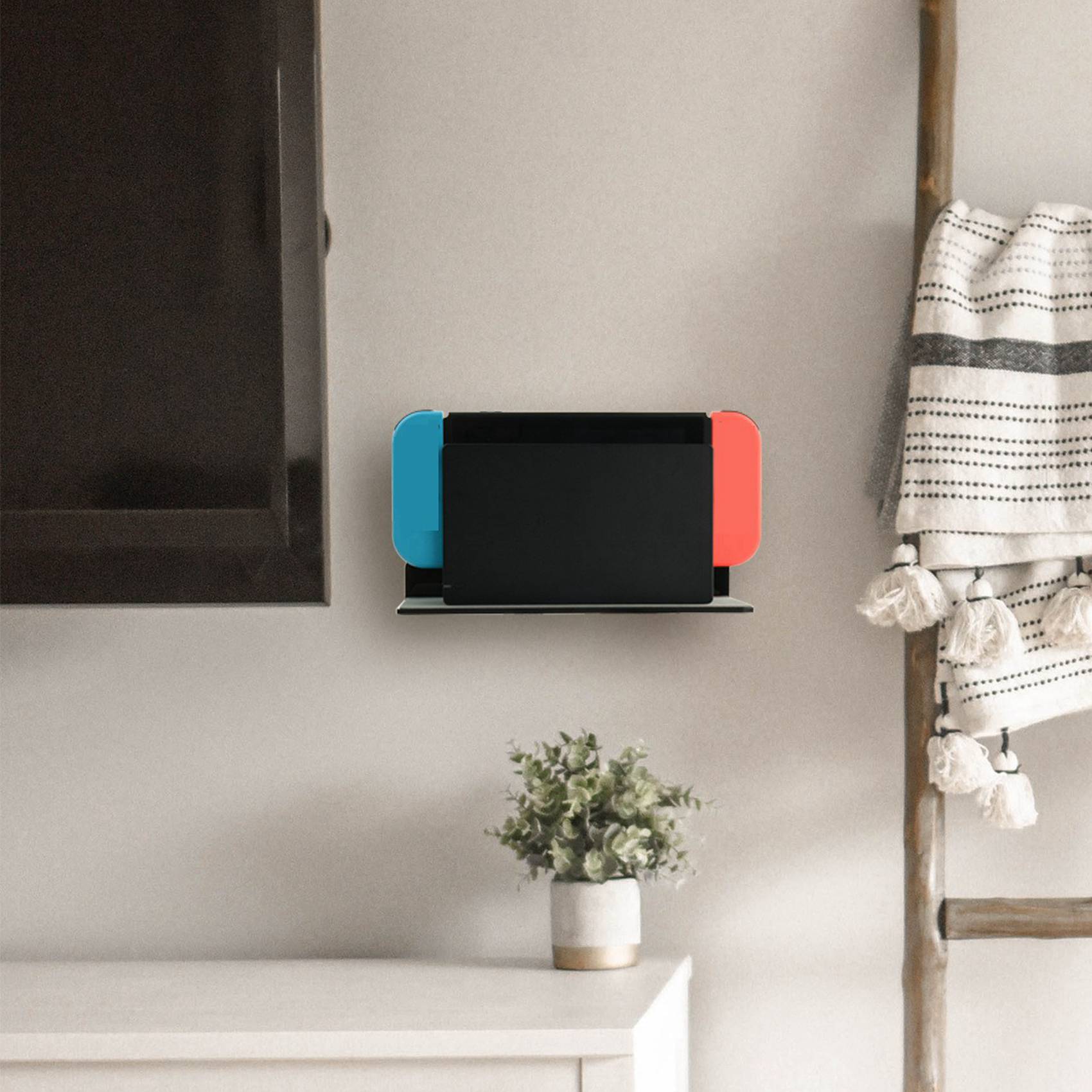 Wall Shelf Speaker Stand, Acrylic Wall Mount Display Shelf for Bluetooth Speaker, Webcam, Cell Phones, Toy