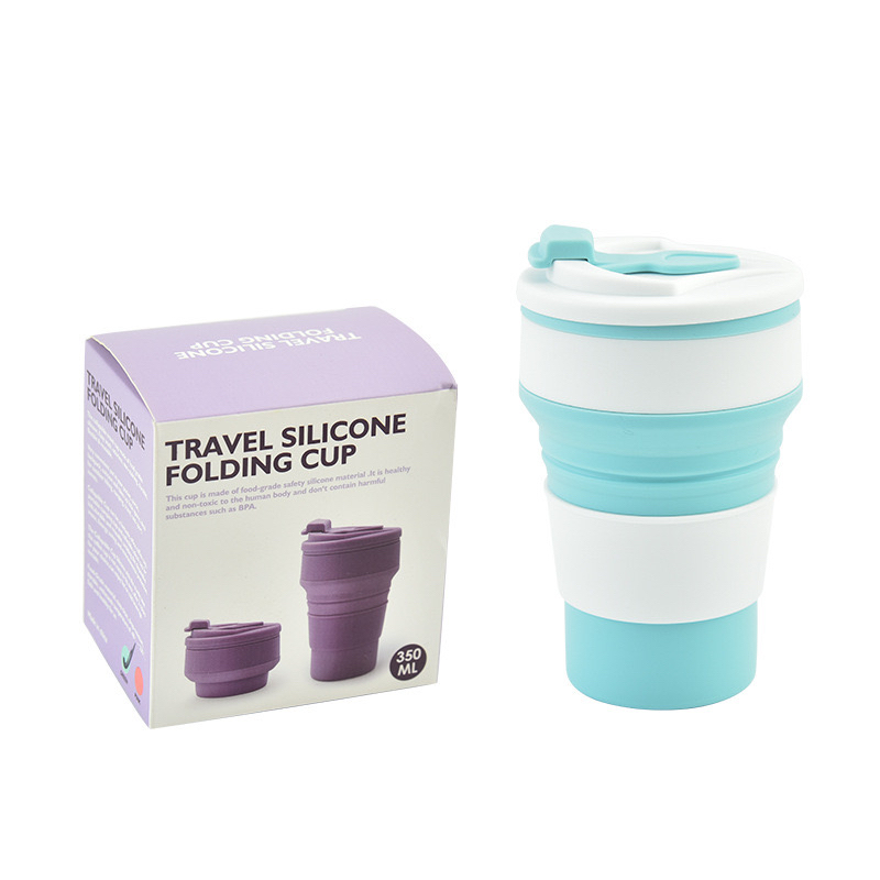 Ly nước silicon 350ml gấp gọn