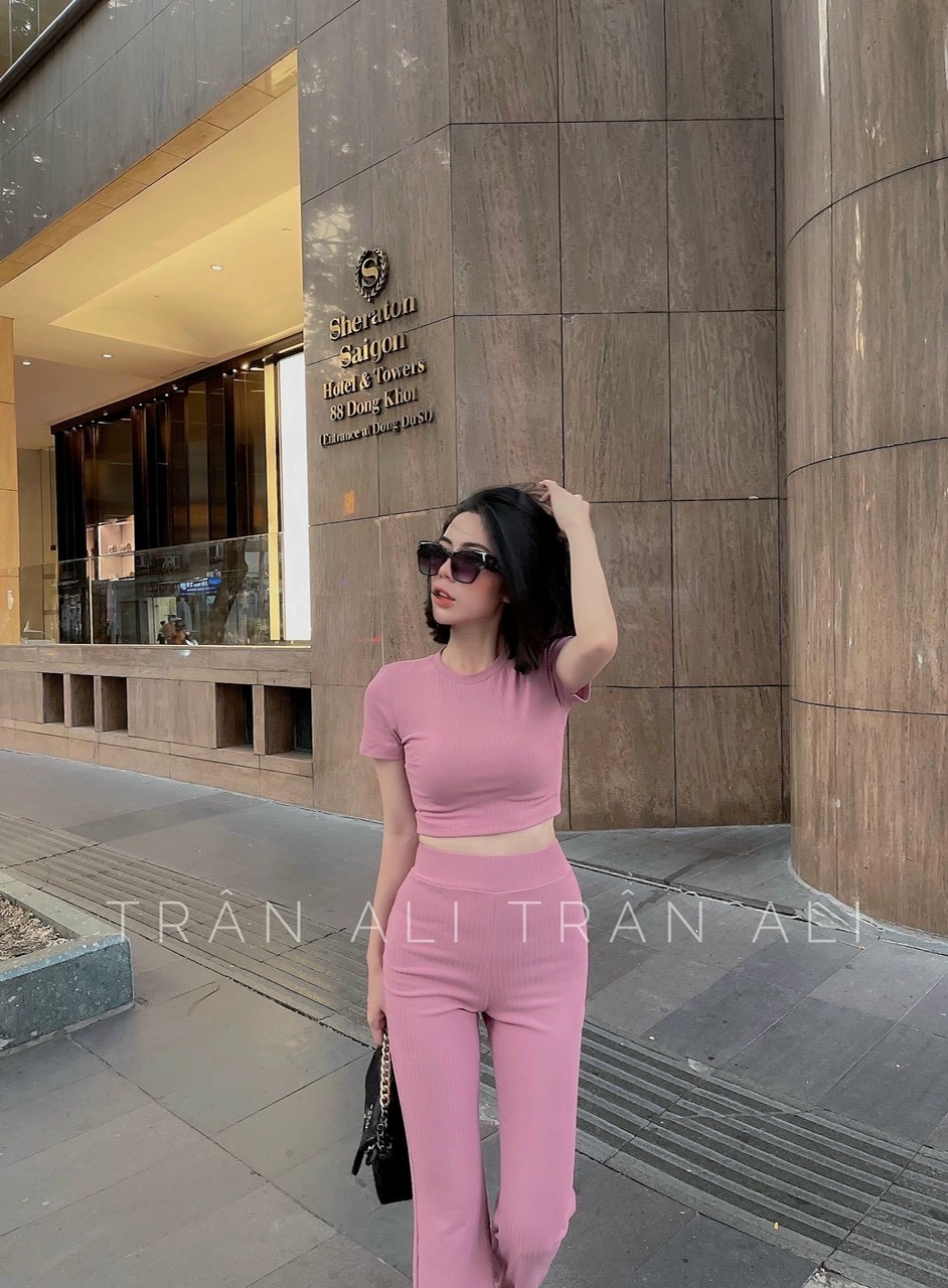 Sét thể thao thun gân tăm 3 màu cực chất