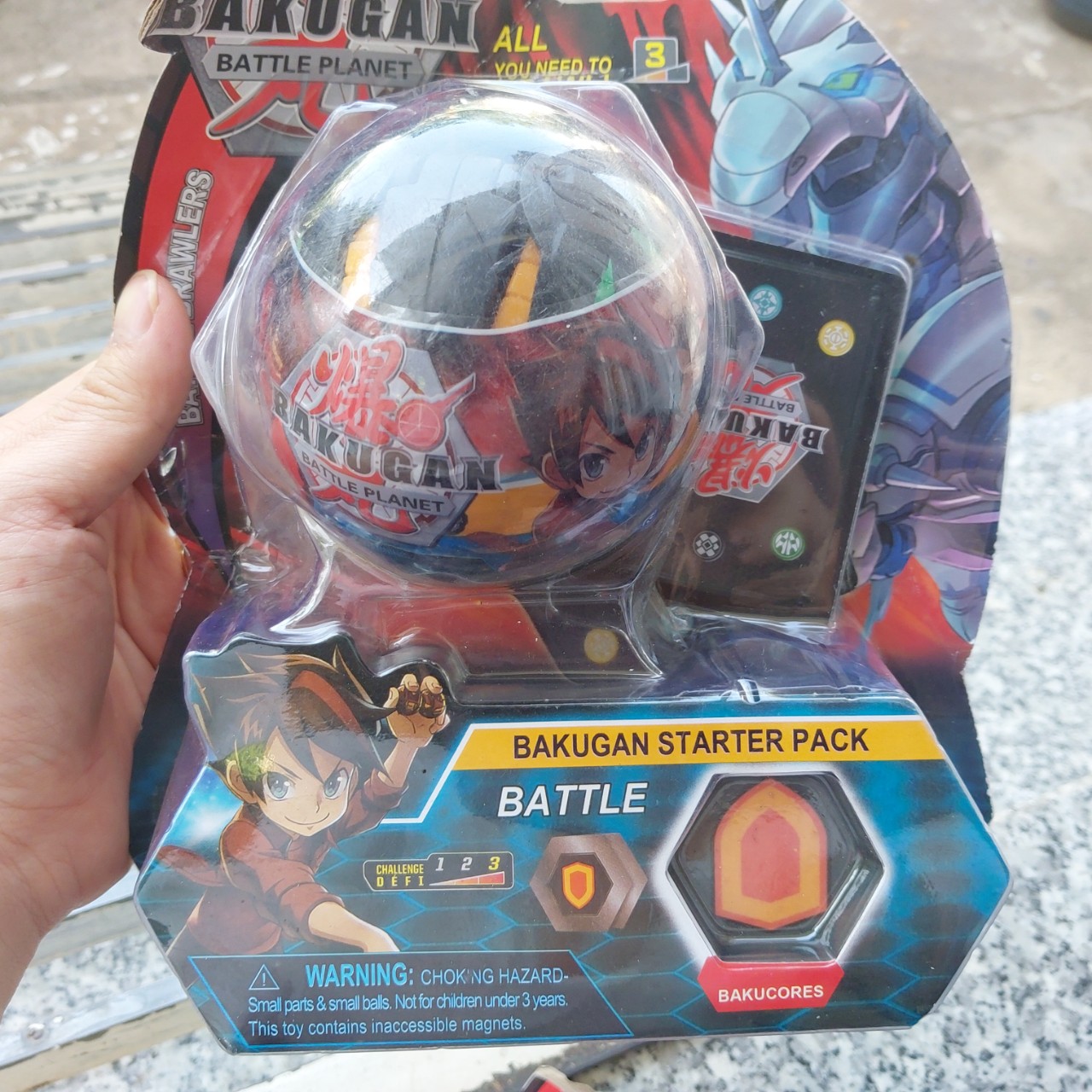 Đồ chơi Bakugan hăc ám quân vương lớn chuyển đổi 1 con lớn tặng kèm thẻ Bakugan và card core lục giác 2066 3-1