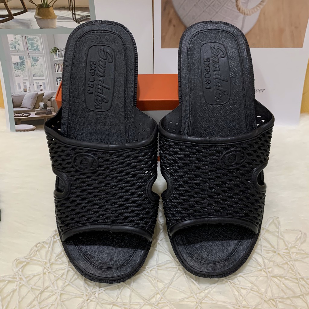 [Hoàn Tiền 15%]Dép tổ ong thần thánh cho nam nữ (xanh than full size )