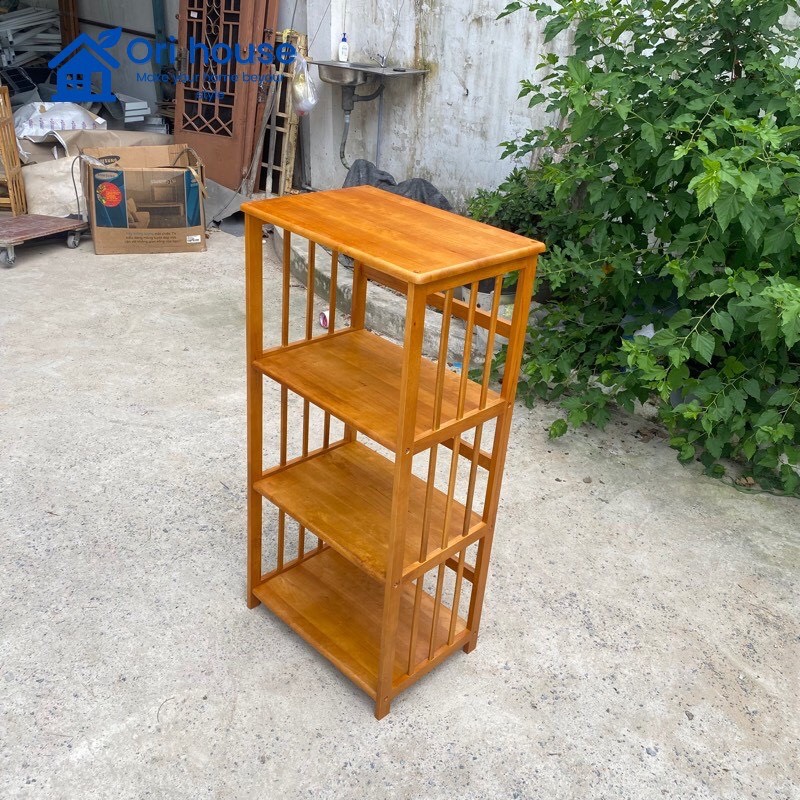 [HCM][Hàng Xuất Khẩu]Kệ gỗ để lò vi sóng 4 tầng