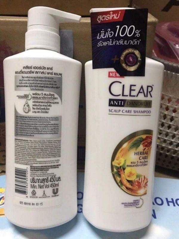 DẦU GỘI ĐẦU CLEAR THẢO DƯỢC THÁI LAN - 400ml/chai