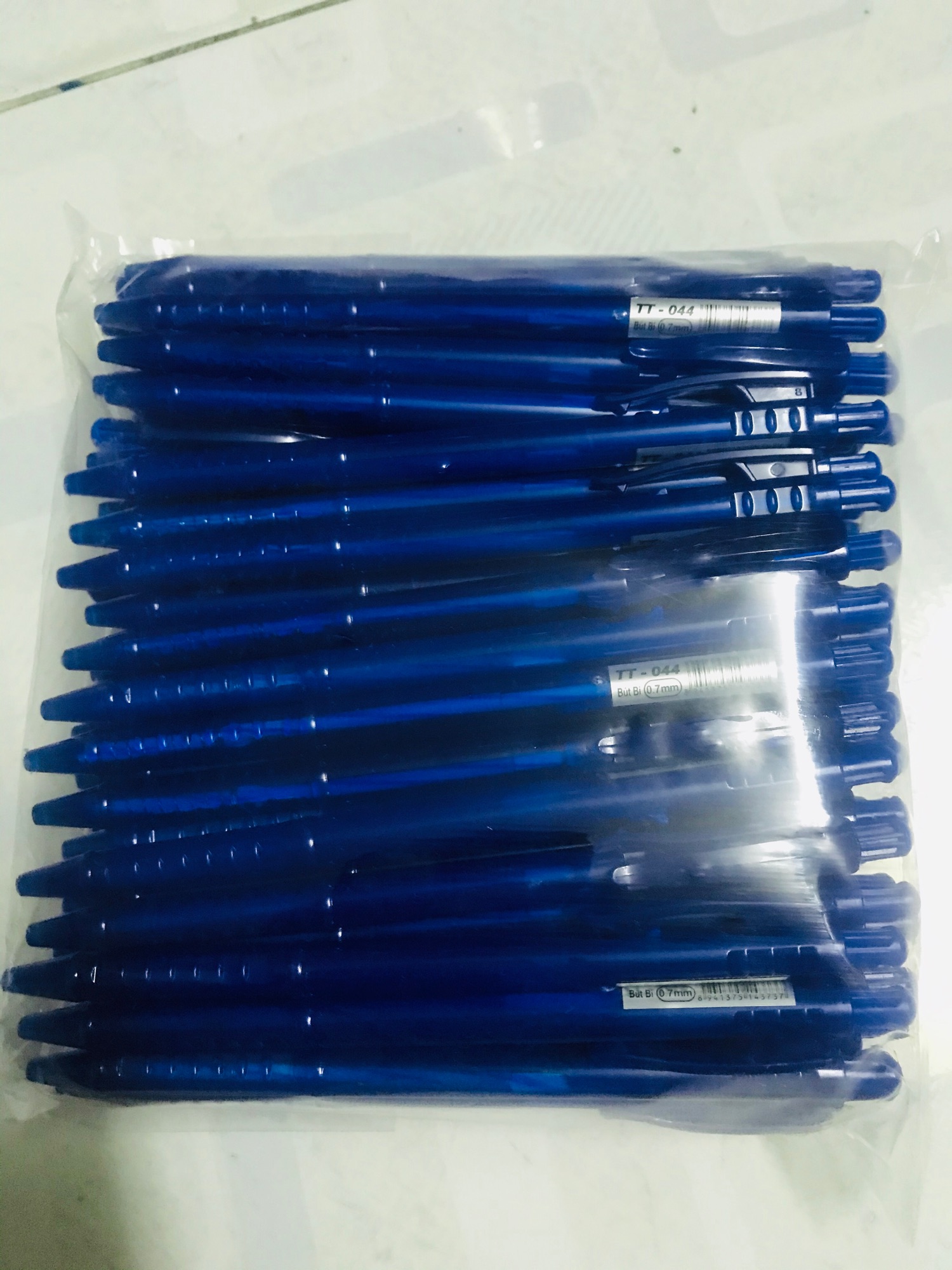 Set 10 cây bút bi Xanh Dương (Nét nhỏ cực êm, hình Thật)