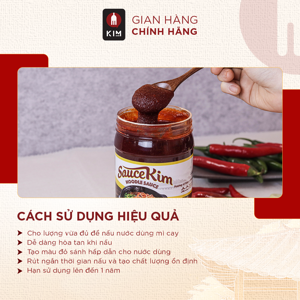 Sốt Nấu Mì Cay SauceKim (Hộp 1,2 Kg)