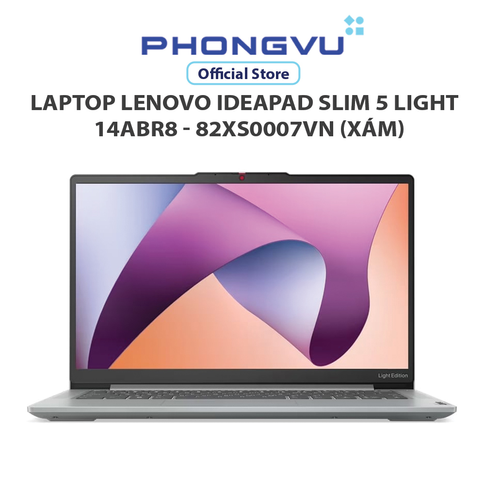 Máy tính xách tay/ laptop lenovo ideapad slim 5 light 14abr8 - 82xs0007vn - bảo hành 36 tháng