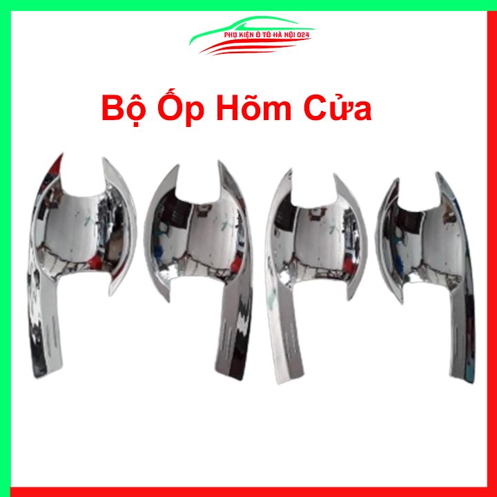 Ốp hõm cửa ô tô Pajero Sport 2016-2020 mạ crom trang trí, dán chống trầy xước cửa xe hơi