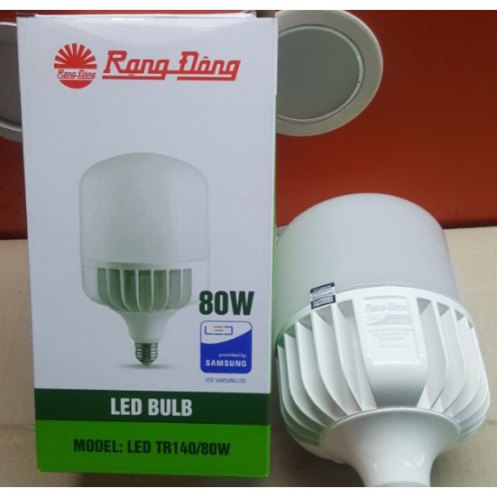 Đèn LED Búp Trụ 80W Rạng Đông LED TR140 NĐ/80W