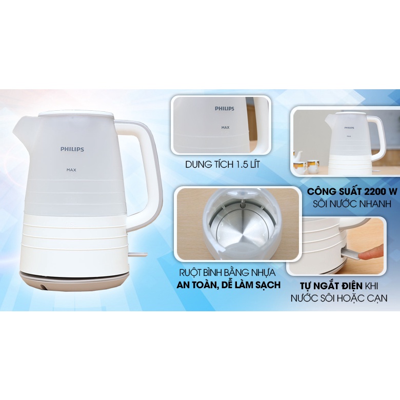 Bình ấm đun siêu tốc Philips HD9334