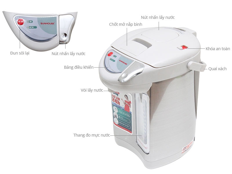 Bình Thủy Điện Sunhouse SHD1533 3.3 lít