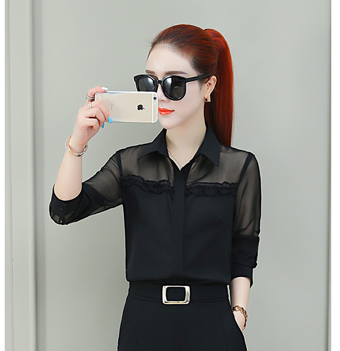 ÁO SƠ MI TAY VOAN NHÚN BÈO NGỰC NGOCTRANSHOP - NT3314