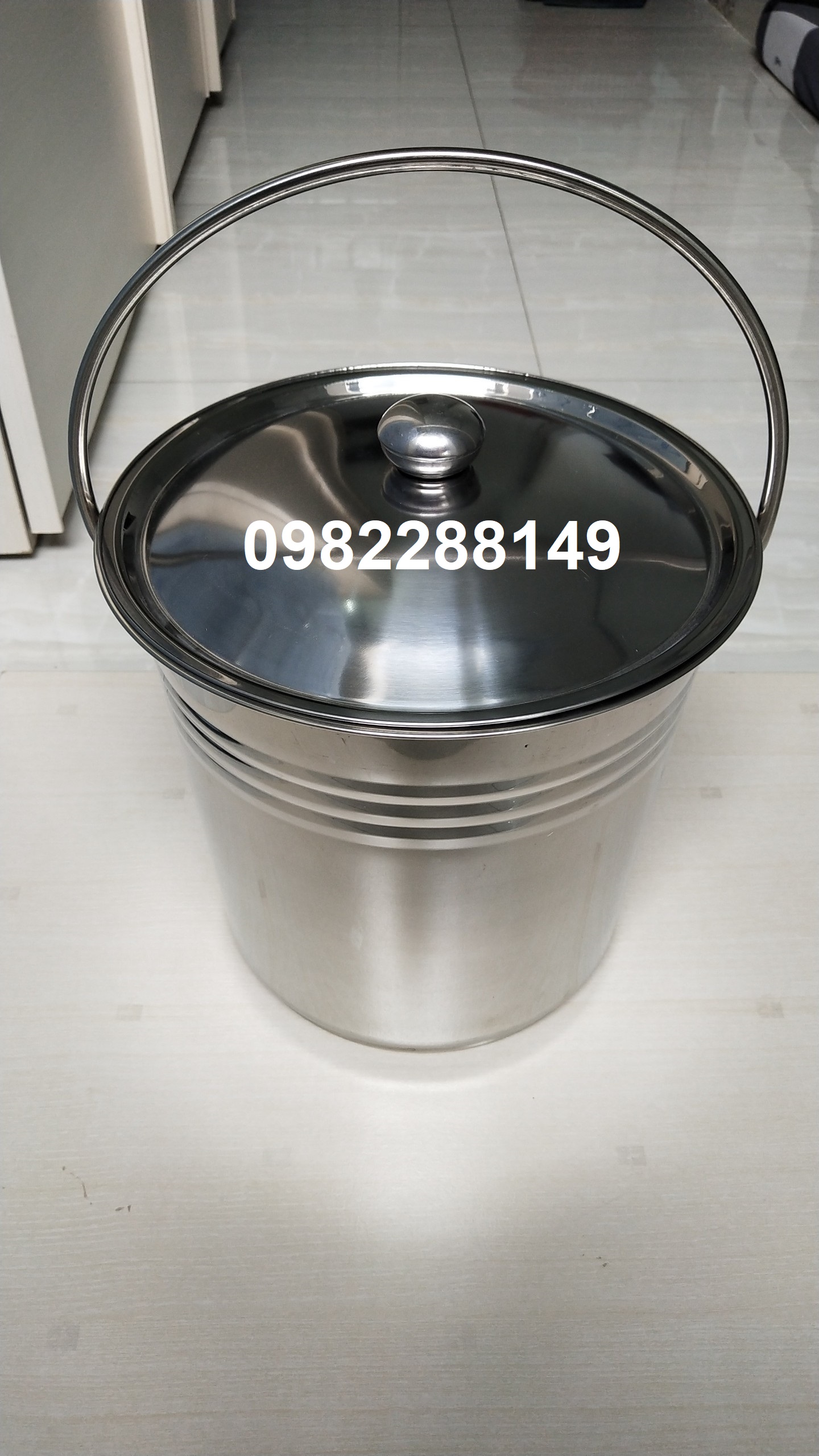 XÔ INOX CÓ NẮP ĐỰNG NƯỚC LÈO(NƯỚC LẨU), ĐỰNG ĐÁ.
