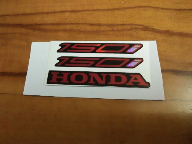 Bộ tem dán Honda 150 i màu đỏ phản quang