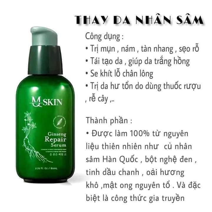 serum thay da nhân sâm mq skin