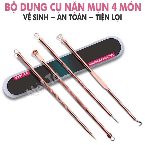 Bộ 4 cây lấy mụn rất an toàn 8 đầu