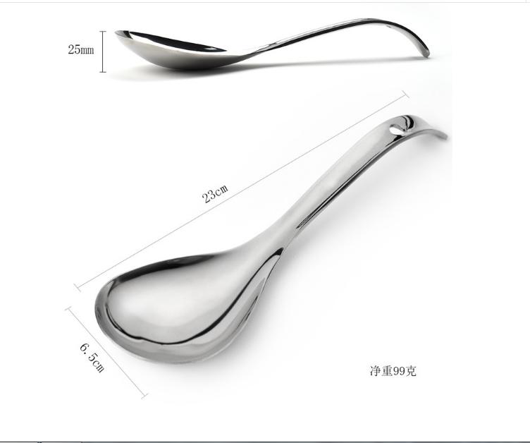 Vá - muỗng bới cơm, múc canh inox 304 - 23x6.5cm  99g