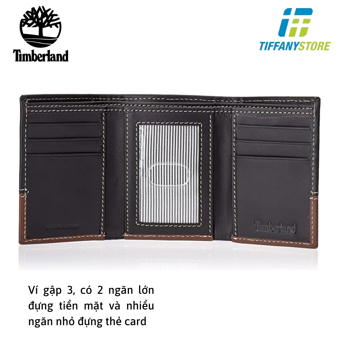 Ví nam Timberland Men's Genuine Leather Rfid Blocking Trifold Security Wallet