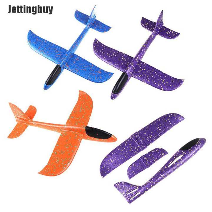 Jettingbuy 01 máy bay đồ chơi ném tay có kích thước 48cm, chất liệu xốp, quà tặng dành cho trẻ em chơi ngoài trời - INTL