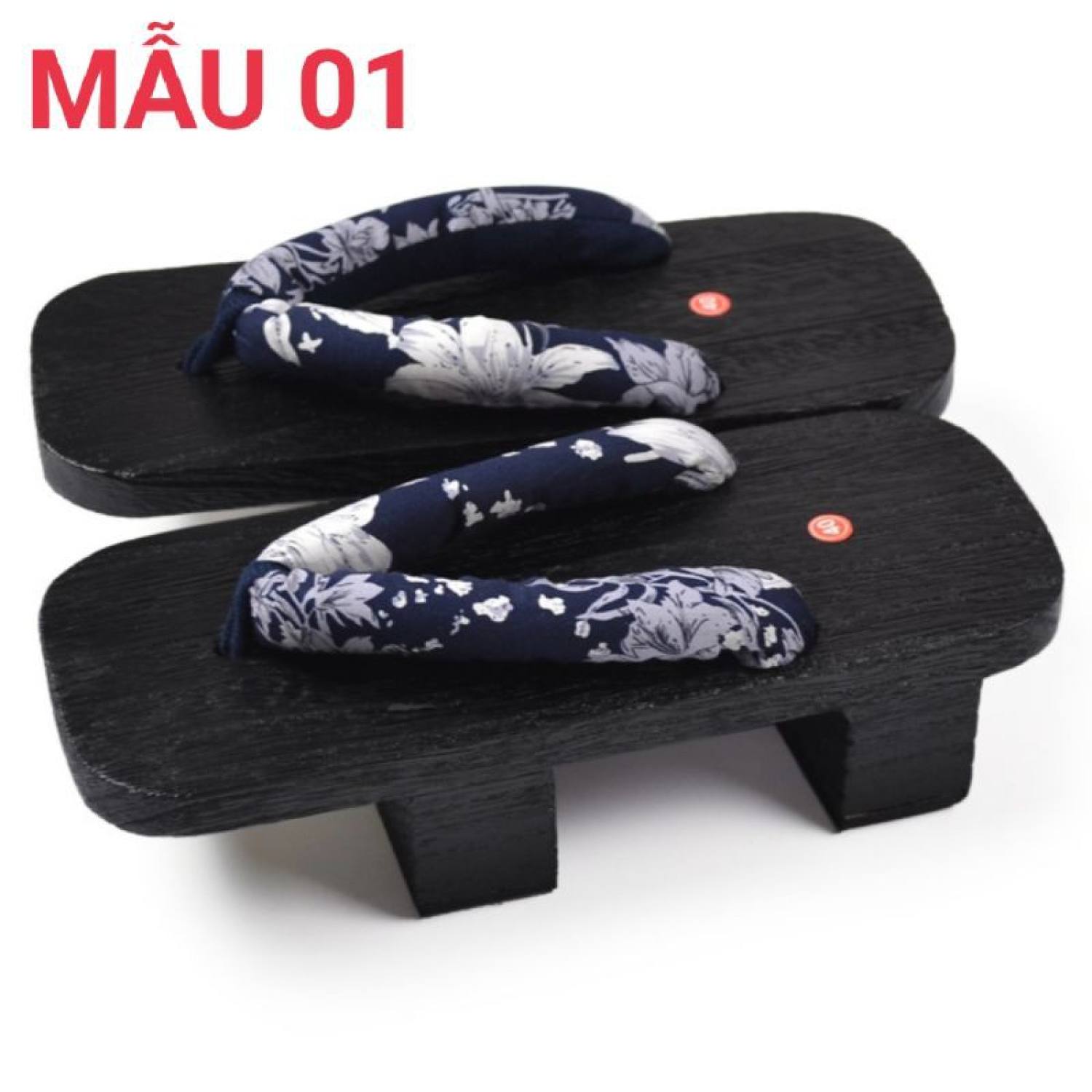 Guốc gỗ geta nhật bản đế cao quai chữ y dành cho nam và nữ