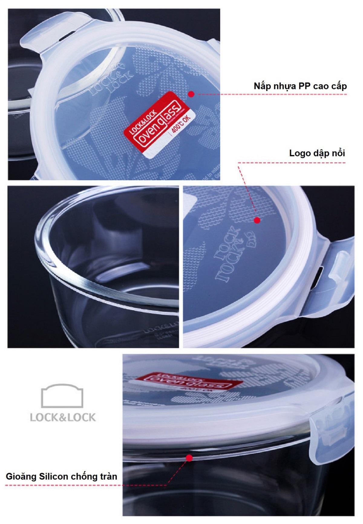 [HCM]Combo 2 Hộp Thủy Tinh Lock&Lock 600ml