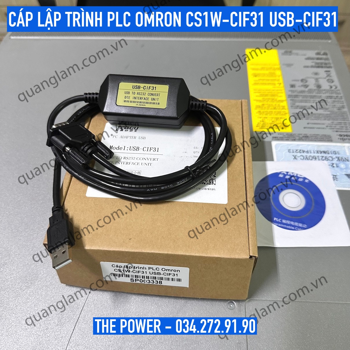 Cáp lập trình plc omron cs1w-cif31 usb-cif31
