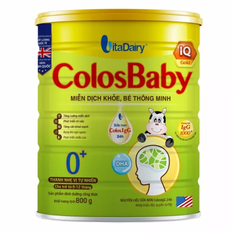 Sữa bột Colosbaby IQ 0+ 800g (Cam kết chính hãng, Date mới)