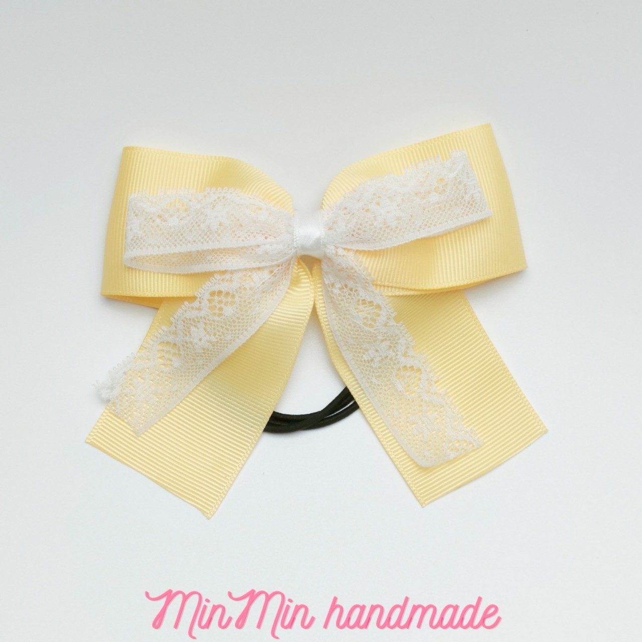 buộc tóc nơ/ cột tóc nơ phối ren nhiều màu handmade giá rẻ