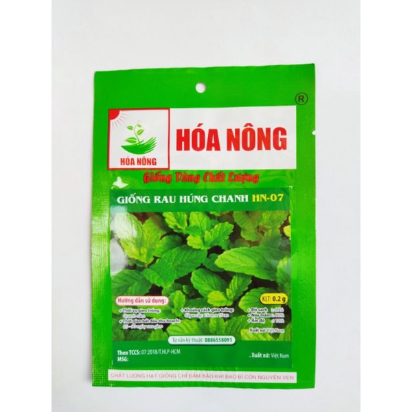 Hạt Giống Rau Húng Chanh Gói 2gr