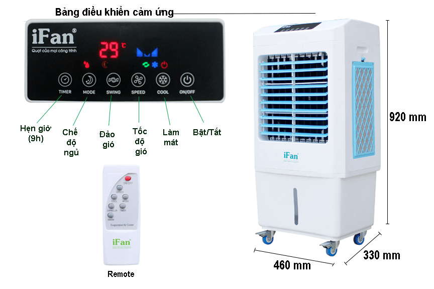 QUẠT HƠI NƯỚC IFAN-350