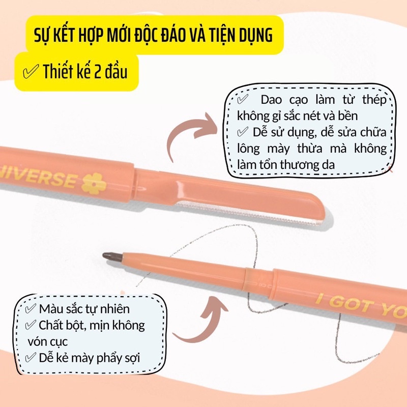 Chì Kẻ Lông Mày 2 Đầu Gogotales