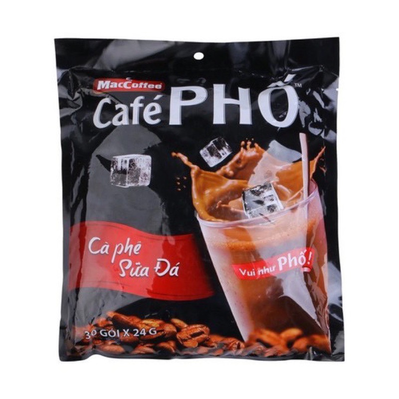 cà phê sữa phố bịch lớn 30 gói x 24g