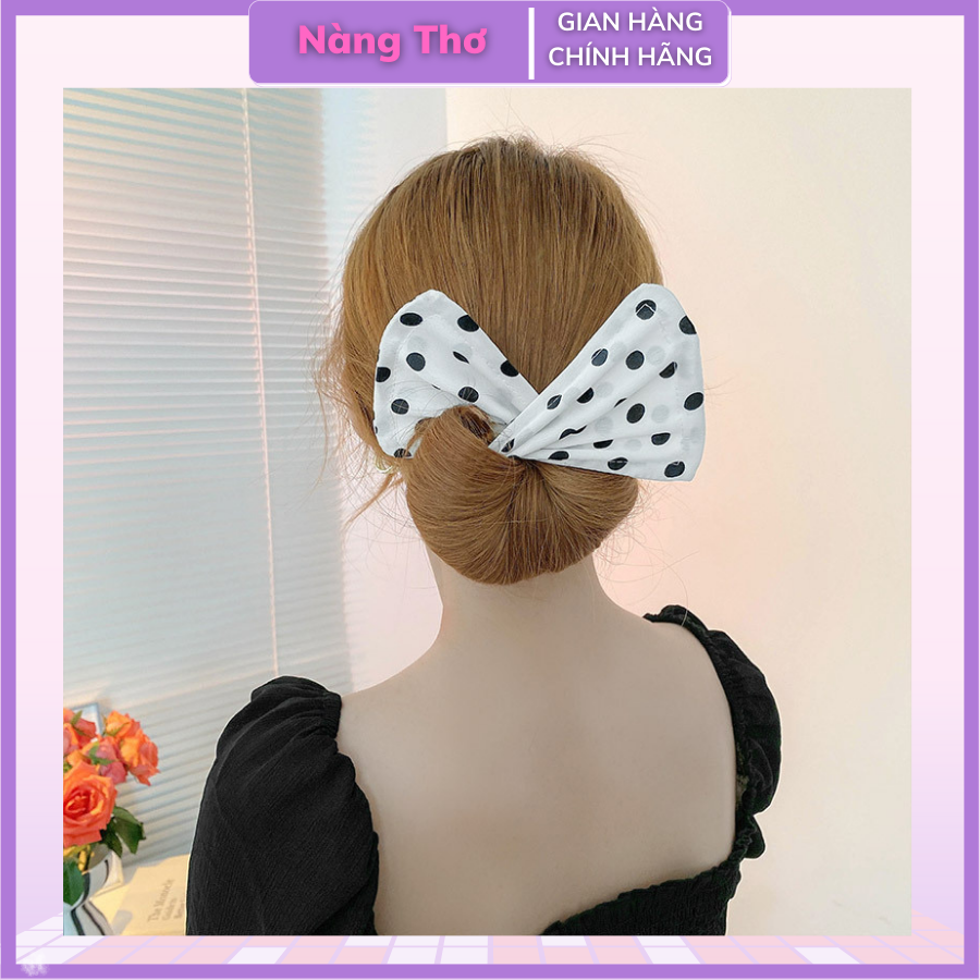 Thanh búi tóc nơ vải thanh thắt tóc thời trang nữ tính - Hot Trend