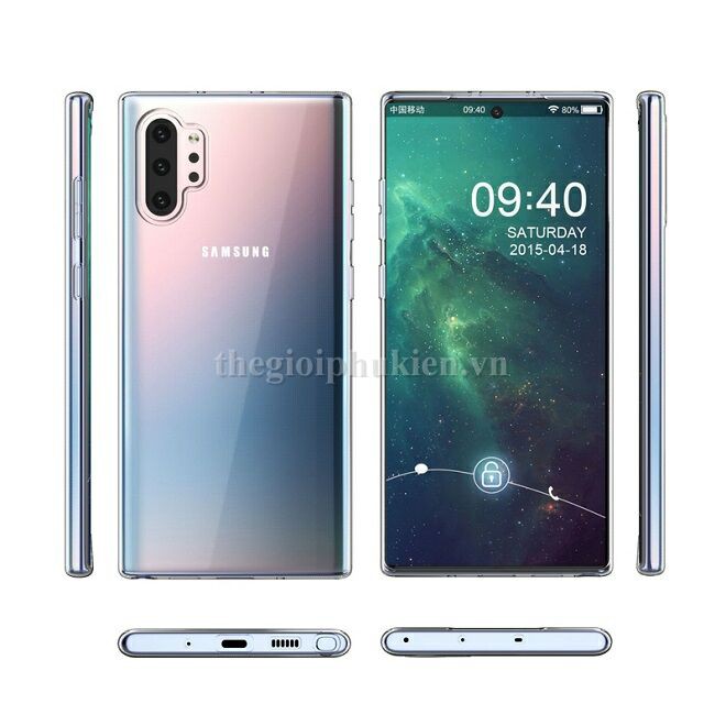 Ốp lưng Samsung Galaxy Note 10 Plus dẻo trong siêu mỏng 0.5 mm